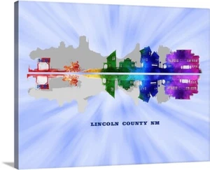 Lincoln Country NM Billy The Kid Cityscape Art Giclee Poster Or Canvas Wrap art - Picture 1 of 3
