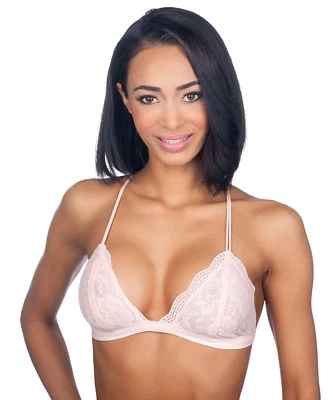 Honeydew Intimates Delicate Floral Lace Triangle Wirefree Crop Top Bralette Bra - Image 1 of 3