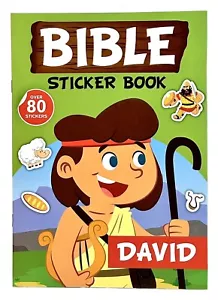 DAVID THE SHEPHERD CHILDREN’S BIBLE STORY ACTIVITY STICKER BOOK 80+ STICKERS NEW - Imagen 1 de 10