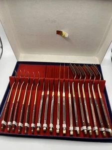 Sam’s Brothers vergoldetes Besteckset Holzgriffe komplett 18-teiliges Set - Bild 1 von 6