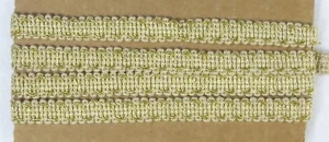 64" Conso Scroll Gimp 3/8" Metallic Gold auf Beige - Bild 1 von 3
