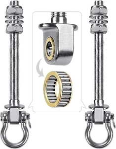 Swing Hangers with Bearing - 2 Pack Stainless Steel 304 Hardware Hooks for Wood - Picture 1 of 7