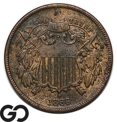 1866 Two Cent Piece - Image 1 of 3
