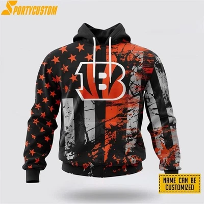 Cincinnati Football Team Bengalss Sudadera con Capucha 3D, Unisex Adultos S-5XL Foto 1 de 4