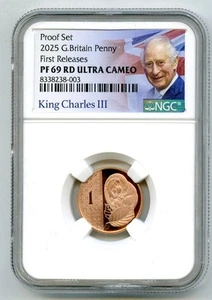 2025 GREAT BRITAIN 1P NGC PF69 UCAM PROOF HAZEL DORMOUSE PENNY FIRST RELEASES - Picture 1 of 2