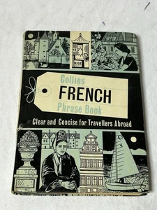 1960s Collins French Phrase Book Travel Guide Retro Language Learner 1968 - Picture 1 of 10