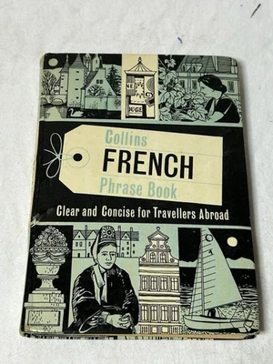 1960s Collins French Phrase Book Travel Guide Retro Language Learner 1968 - Image 1 of 4