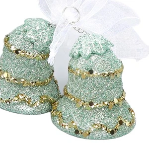 Xmas Tree Hanging Ornaments Decorative 3pcs Xmas Bell Hanging Decor For Doorways - Picture 1 of 23