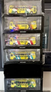 RARO!!!! 5 pezzi Minichamps 1/43 Mercedes-Benz O302, Coppa del Mondo 1974 - Foto 1 di 6