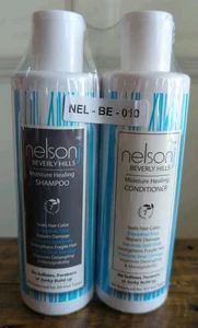 SET: Nelson J Beverly Hills Feuchtigkeitsheilendes Shampoo & Conditioner je 8 Unzen - Bild 1 von 4