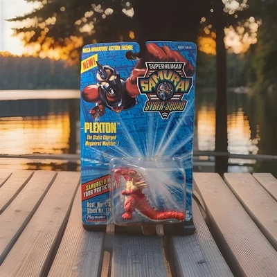 Figura de acción Superhuman Samurai Syber Squad Plexton 1994 mega miniatura nueva en paquete Foto 1 de 2