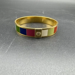 Coach Legacy Streifen Armreif Armband goldfarben mehrfarbig - Bild 1 von 6