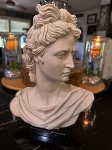 G. Ruggeri Venus Alabaster 10" Bust Figurine Marble Base Greek god - Picture 1 of 8