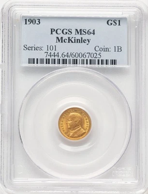 1903 G$1 MCKIN Commemorative Gold PCGS MS64 (507307003) - Image 1 of 2