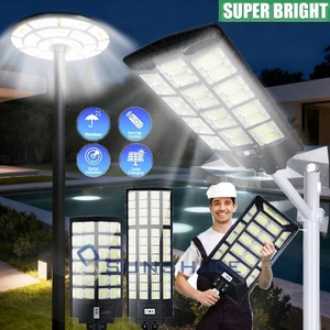 11000W Luz Lamparas Luces Solares Exterior Para Patio Con Sensor De Movimiento - Picture 1 of 170