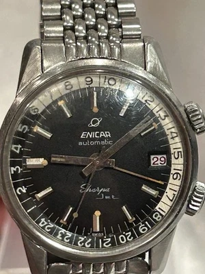 Enicar Sherpa Jet Seapearl GMT Running All Original - Image 1 of 4
