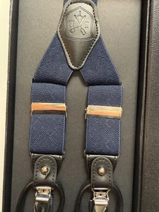 Brand New $100 Brooks Trafalgar Neiman Marcus Men Suspenders IKE Behar New York - Picture 1 of 4