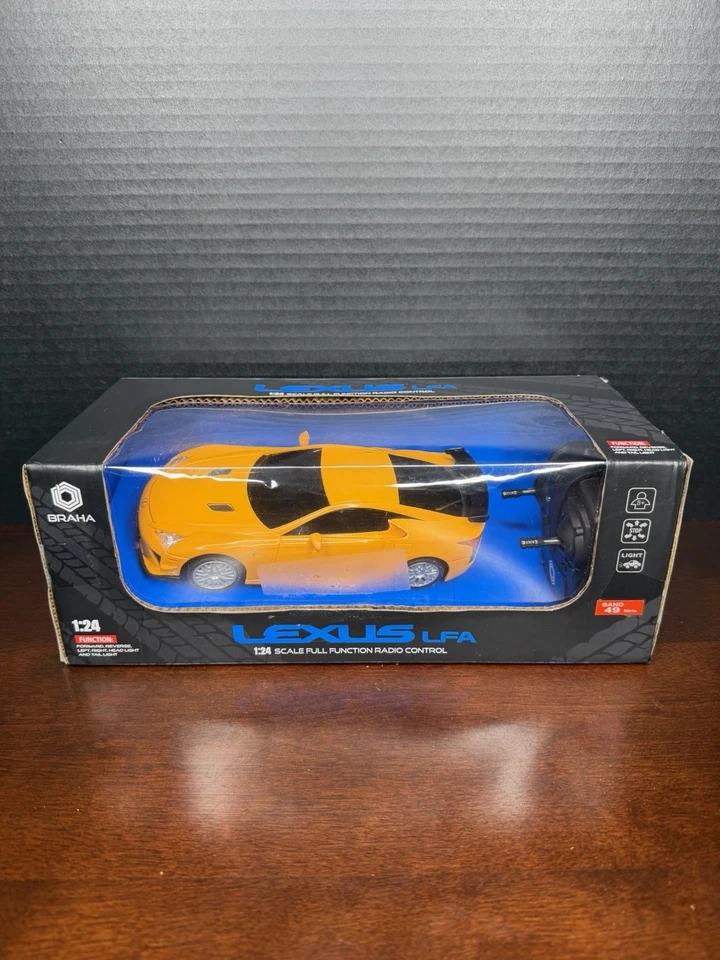 Braha 1:24 Scale Yellow Lexus LFA RC Remote Control Car - Box Shows Wear - Image 1 of 4