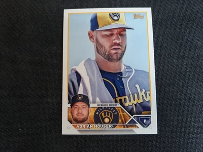 2023 Topps Series 1 Baseball SSP Golden Mirror Image Adrian Houser # 323 Brewers - Image 1 of 4