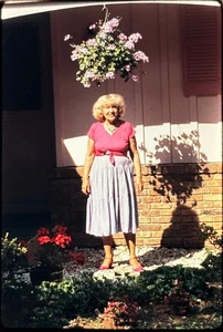 Vintage 1983 Kodak Ektachrome 35mm Slide Woman in Garden Portrait - Picture 1 of 4