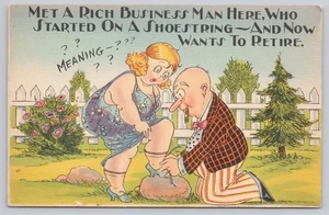 Comic Postcard Walter Wellman (Unsigned): Met A Rich Business Man Here - Picture 1 of 2