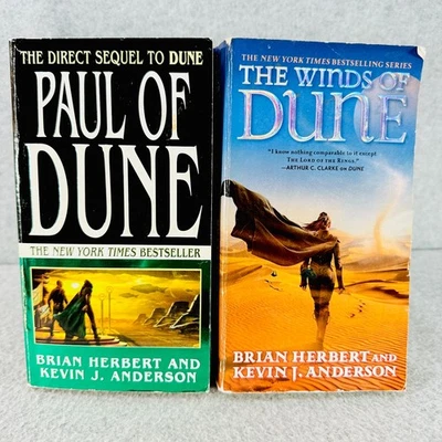 THE WINDS OF DUNE and PAUL OF DUNE Scifi Paperback Books TOR Herbert Anderson Foto 1 de 4