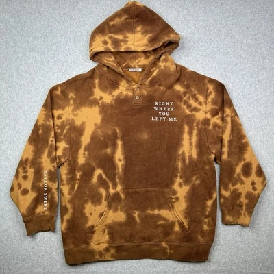 Taylor Swift Evermore Right Where You Left Me Hoodie Tie Dye 2XL Sweatshirt RARE - Image 1 of 4