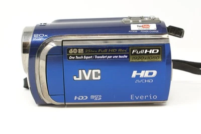 JVC GZ-HD300AU Everio Blue Full HD Video Camera - 60gb Internal Memory + Charger - Image 1 of 4