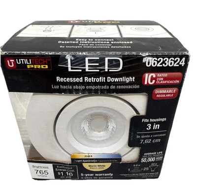 UtiliTech Pro LED Recessed Retrofit Downlight #0623624 - White {10} - Image 1 of 4