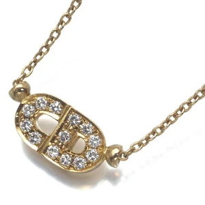 Echtes Christian Dior Collier Diamant Logo 18K 750 Gelbgold - Bild 1 von 4