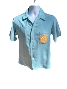 Vintage HALE-NIU Jackpot Blue Bowling Shirt W/Surf Club Patch Loop Collar Size M - Picture 1 of 12