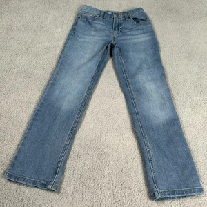 Wonder Nation Girls 10 Blue Denim Straight Leg Jeans W/Adjustable Waist - Picture 1 of 14