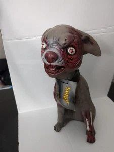 Rare Discontinued Spirit Halloween Zombie Dog Skabs Chihuahua Skeleton Statue  - Picture 1 of 8