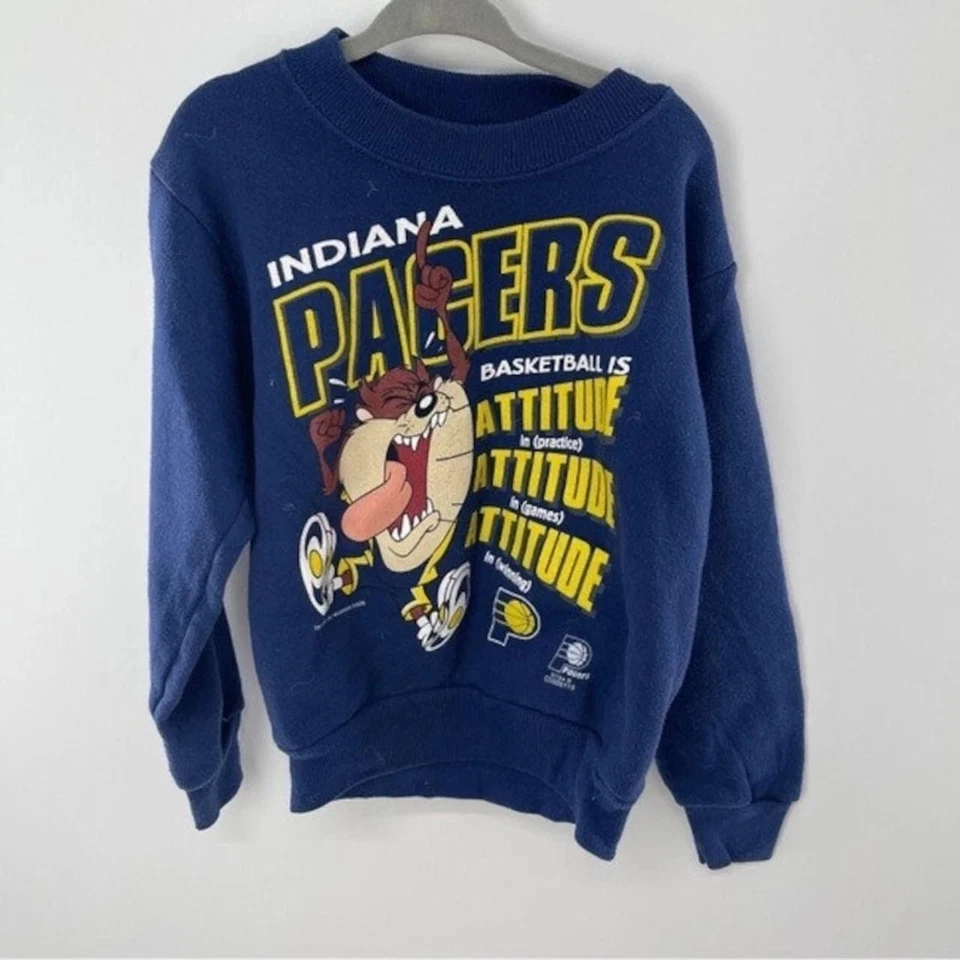 Vintage Indiana Pacers Looney Tunes Taz Sweatshirt Reprint  AN48813 - Image 1 of 1