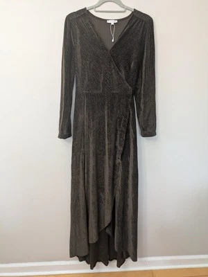 Maxi Vestido Envolvente Serena Nacido en el Báltico Terciopelo Brillante Evento Boda Invitado XXL NUEVO SIN ETIQUETAS Foto 1 de 4