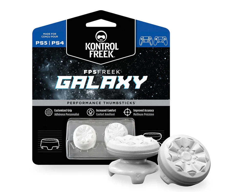 Kontrol Freek PS5 PS4 Performance FPS Thumbsticks Thumb Grips - Galaxy White - Image 1 of 4