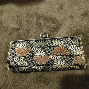 Vintage Augenglas Etui 50er Jahre Fächer Design Schwarz Rost & Gold - Bild 1 von 4
