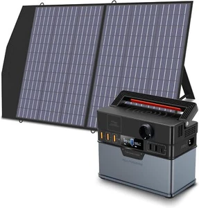 288Wh Mobile Stromversorgung Generatoren 300W Batterie mit 100W Solar Panel - Bild 1 von 8