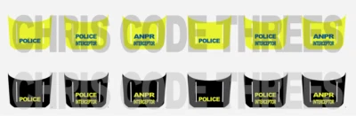 Code 3 Adhesive Vinyl Decal Suit 1/76 Oxford Diecast Land Rover - Police 12pk - Image 1 of 2