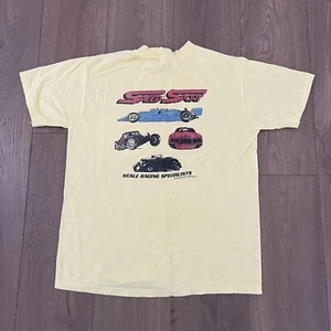 Vintage 80s Speed Sport Scale Racing Slot Car California Hanes Beefy USA Sz L - Picture 1 of 8