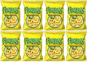 920424 8 X 163G BAG FUNYUNS BRAND ORIGINAL ONION FLAVOURED RINGS CHIPS CRISPS - Picture 1 of 3