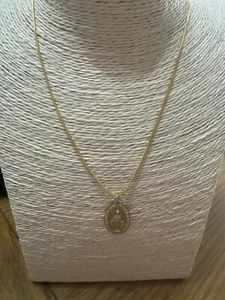 16” 9ct Gold Plated Snake Chain With Religious Pendant - Picture 1 of 2