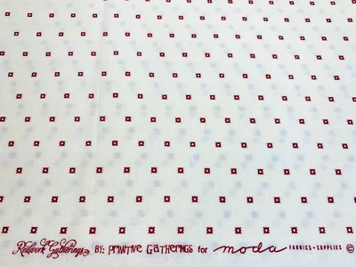 Moda FABRICS Civil War Repro REDWORK GATHERINGS Shirting Primitive Gatherings FQ - Image 1 of 2