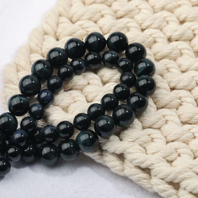 Cuentas de piedras preciosas calmantes ojos de tigre azul marino natural para relajación - 8 mm Foto 1 de 3