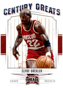 2012-13 Panini Threads #20 Clyde Drexler - Century Greats Salón de la fama ¡Envío gratuito! - Imagen 1 de 2