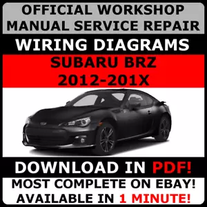 #OFFICIAL WORKSHOP Service Repair MANUAL For Subaru BRZ 2012 - 2017 Wiring # - Picture 1 of 6