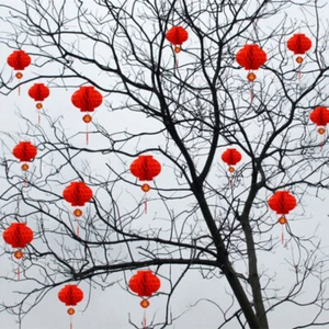 20X Lantern Tassel Hanging New Year Red Paper Lanterns Chinese Hang Party Decor - Picture 1 of 12