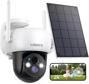 WLAN Überwachungskamera AKKU PIR Wildkamera PTZ Kamera mit Solarpanel 1296P - Bild 1 von 8