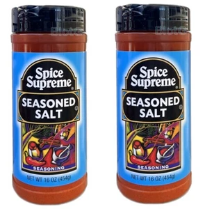Spice Supreme GEWÜRZTES SALZ Lebensmittel Dressings Küche Gewürze Gewürze 16oz 2er Pack - Bild 1 von 2