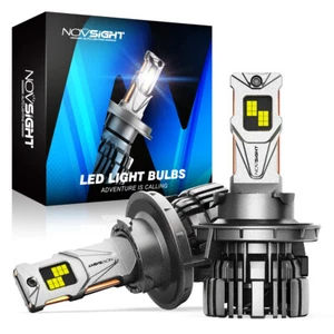 NOVSIGHT H13 9008 LED Headlight Bulbs 30000LM High Low Beam 6500k White 140W 2pc - Bild 1 von 11